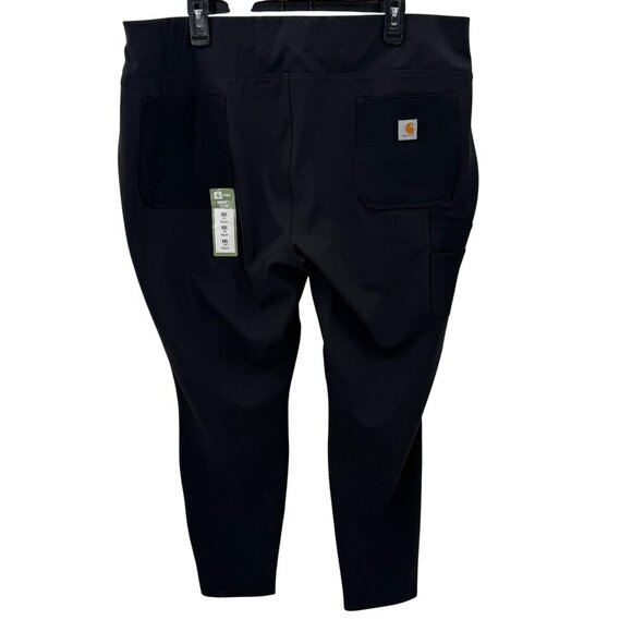 Carhartt Womens Black Fitted Pants XXL Durable Stretch With Pockets For Work - Picture 3 of 10
